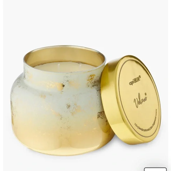 Volcano Glimmer Oversize Signature Jar Candle Capri Blue - Picture 1 of 6